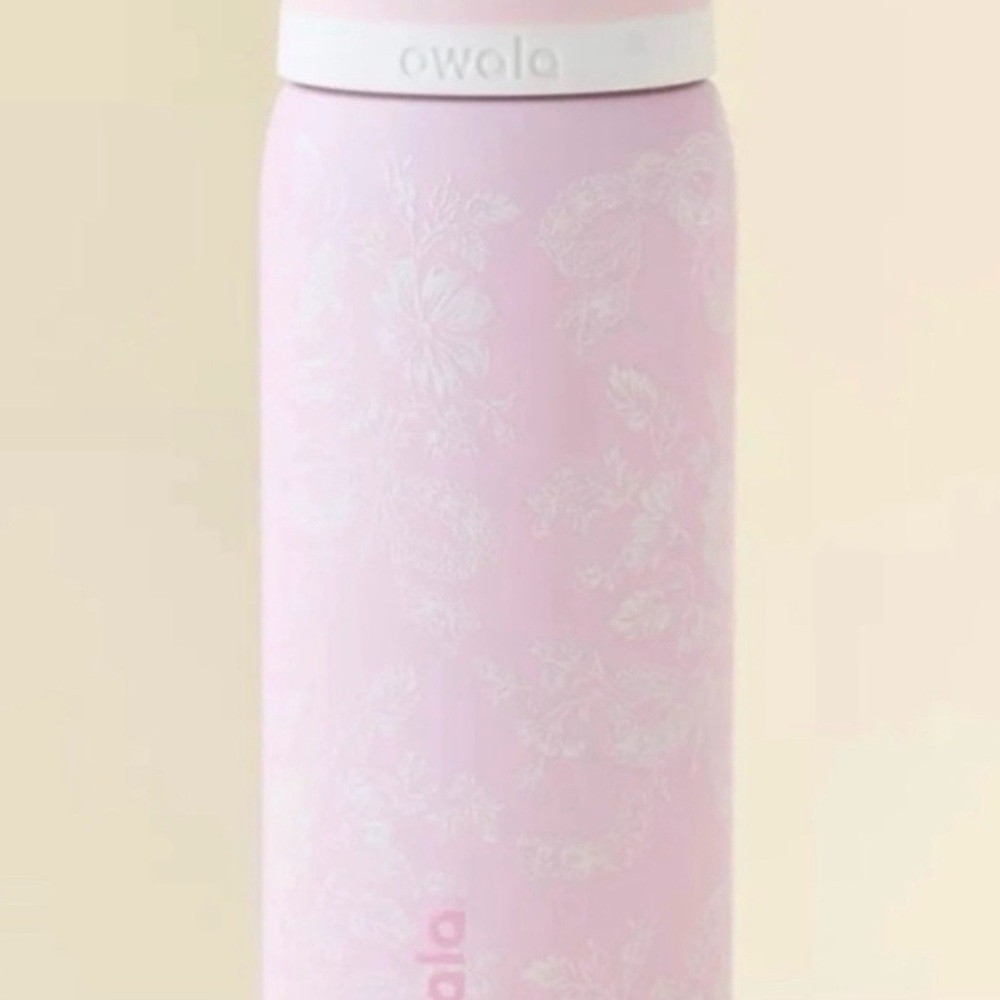 Pink Floral Water Bottle